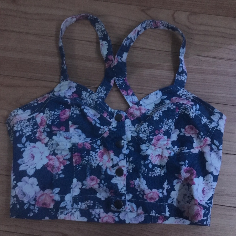 Floral Denim Nollie Top